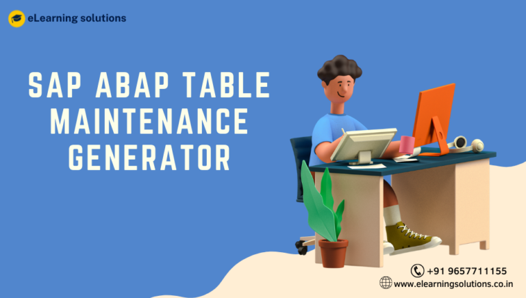 SAP ABAP Table Maintenance Generator ELearning Solutions