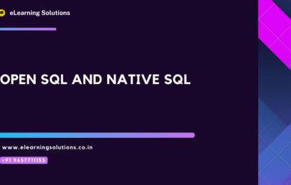 Open SQL and Native SQL