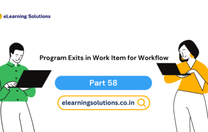 Program Exits in Work Item for Workflow