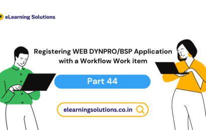 Registering WEB DYNPRO/BSP Application