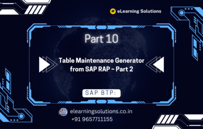 Table Maintenance Generator from SAP RAP