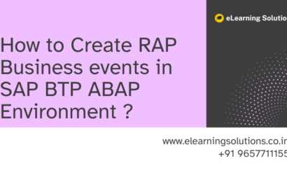 RAP Business events in SAP BTP ABAP