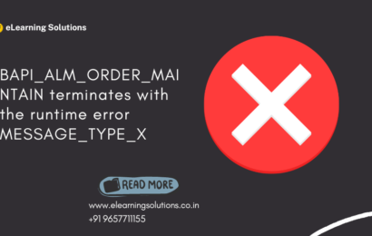 BAPI_ALM_ORDER_MAINTAIN terminates with the runtime error MESSAGE_TYPE_X