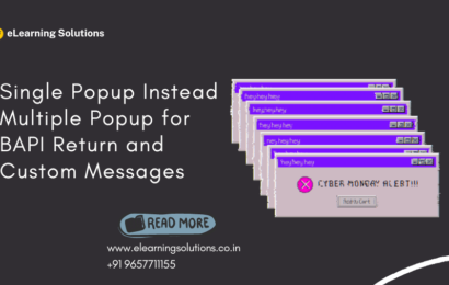 Single Popup Instead Multiple Popup for BAPI Return and Custom Messages