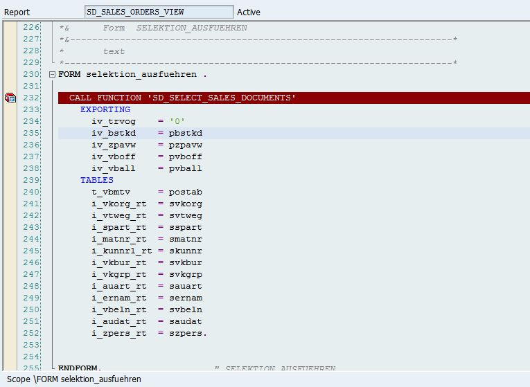 Efficient way to retrieve Open Sales Order using FM SD_SELECT_SALES_DOCUMENTS