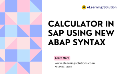 Calculator in SAP using New ABAP Syntax