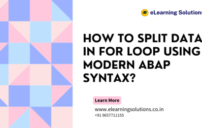 How to SPLIT Data in FOR LOOP Using Modern ABAP Syntax?