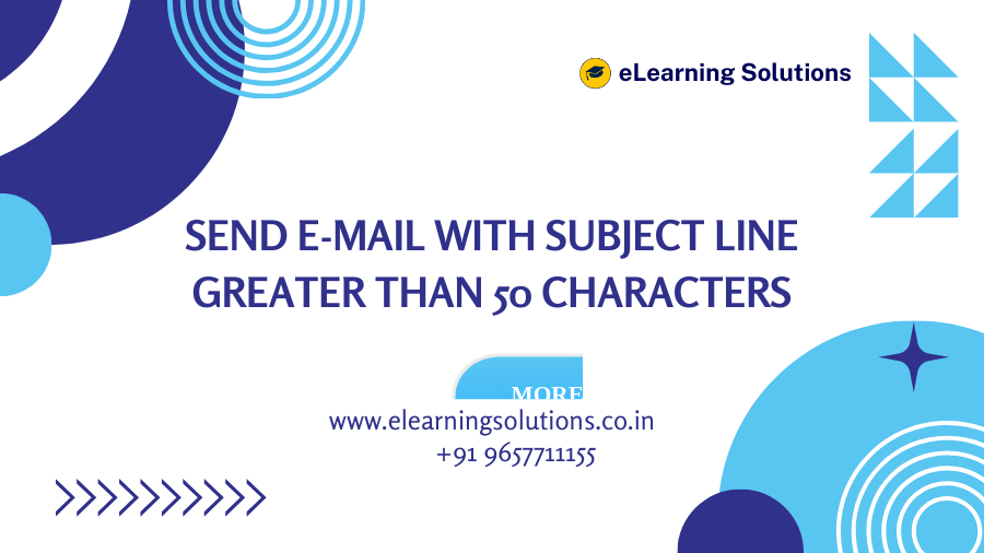 Send e-mail with subject line greater than 50 characters