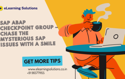 SAP ABAP Checkpoint Group – Chase the Mysterious SAP Issues with a Smile