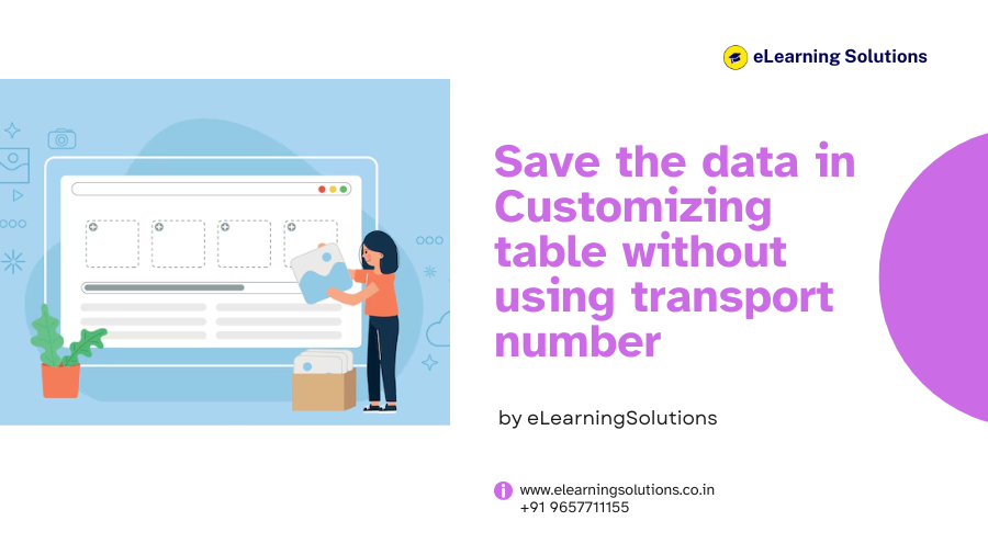 Save the data in Customizing table without using transport number