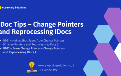 IDoc Tips – Change Pointers and Reprocessing IDocs